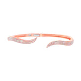 0.84ct 14k Rose Gold Diamond Pave Bangle